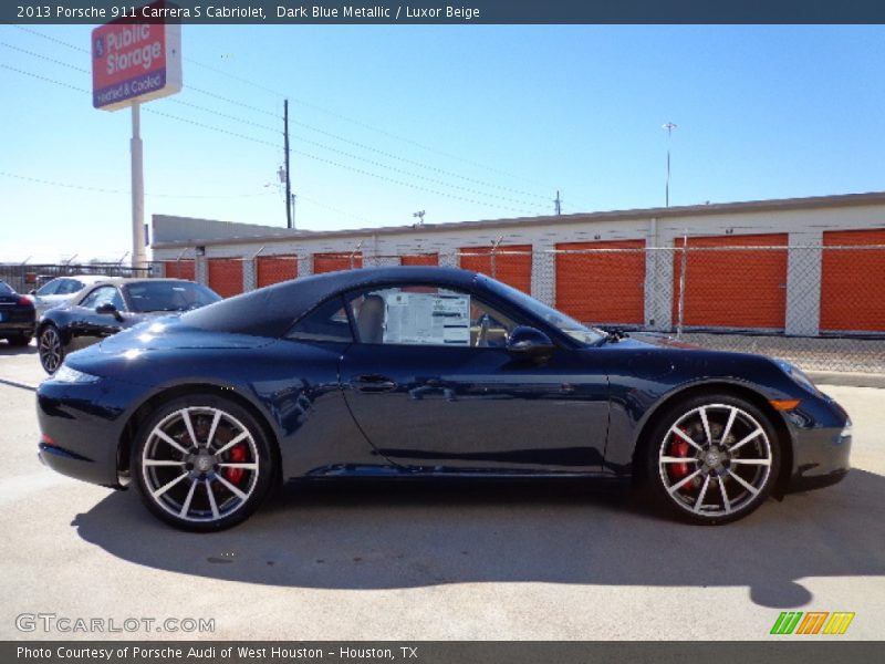 Dark Blue Metallic / Luxor Beige 2013 Porsche 911 Carrera S Cabriolet