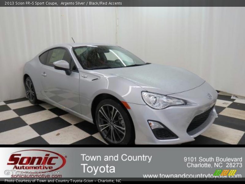 Argento Silver / Black/Red Accents 2013 Scion FR-S Sport Coupe