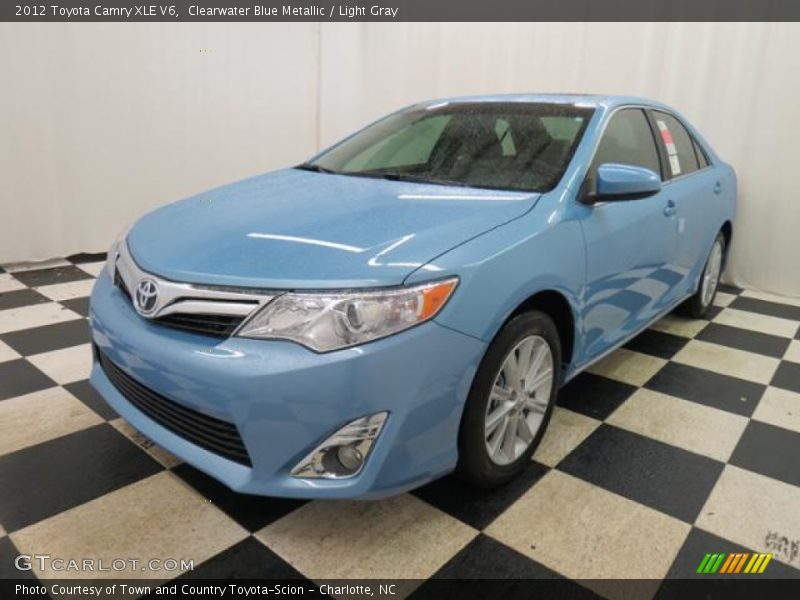 Clearwater Blue Metallic / Light Gray 2012 Toyota Camry XLE V6