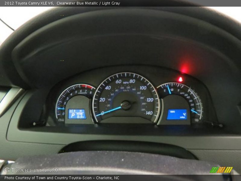 Clearwater Blue Metallic / Light Gray 2012 Toyota Camry XLE V6