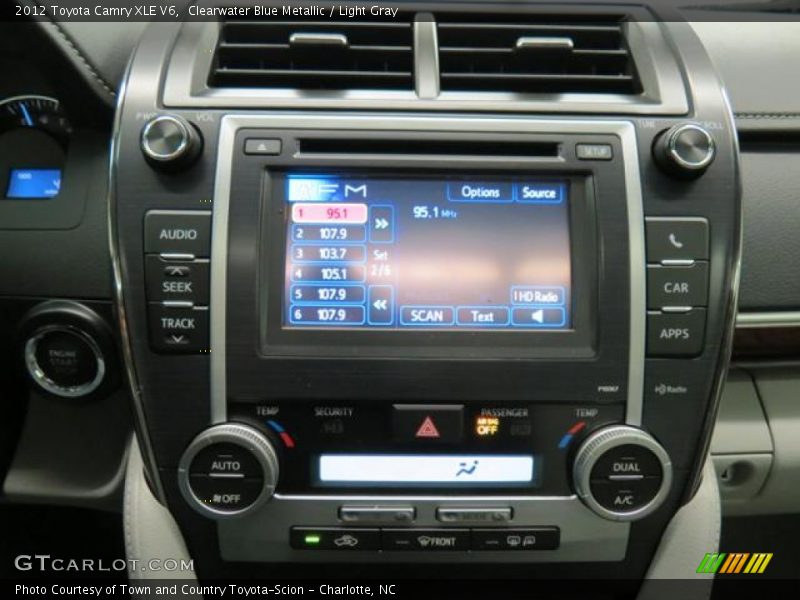 Clearwater Blue Metallic / Light Gray 2012 Toyota Camry XLE V6