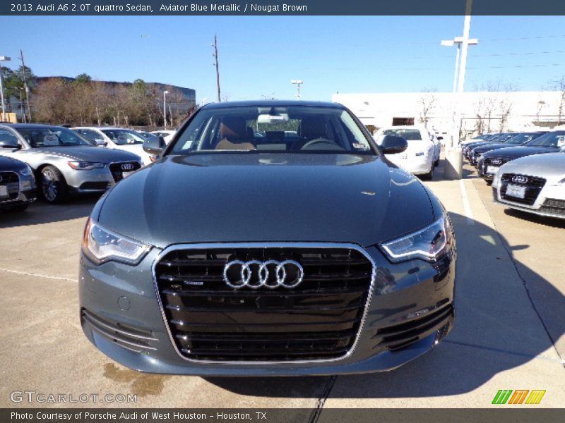 Aviator Blue Metallic / Nougat Brown 2013 Audi A6 2.0T quattro Sedan