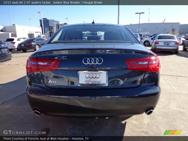 Aviator Blue Metallic / Nougat Brown 2013 Audi A6 2.0T quattro Sedan