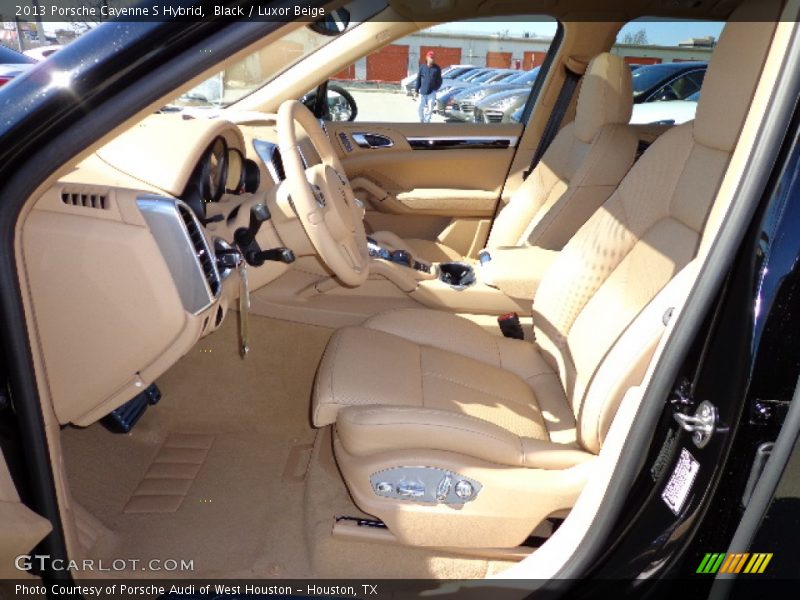 Black / Luxor Beige 2013 Porsche Cayenne S Hybrid