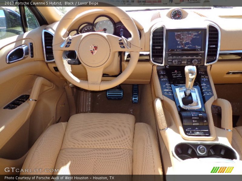 Black / Luxor Beige 2013 Porsche Cayenne S Hybrid