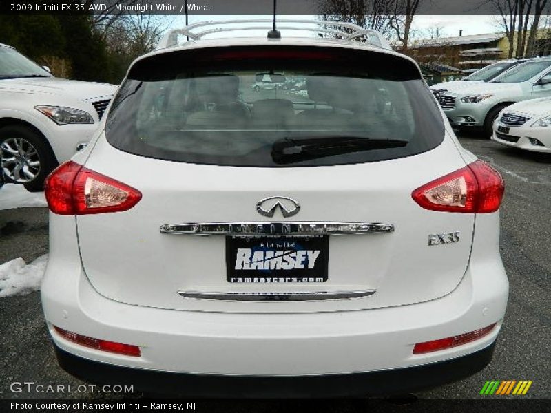 Moonlight White / Wheat 2009 Infiniti EX 35 AWD