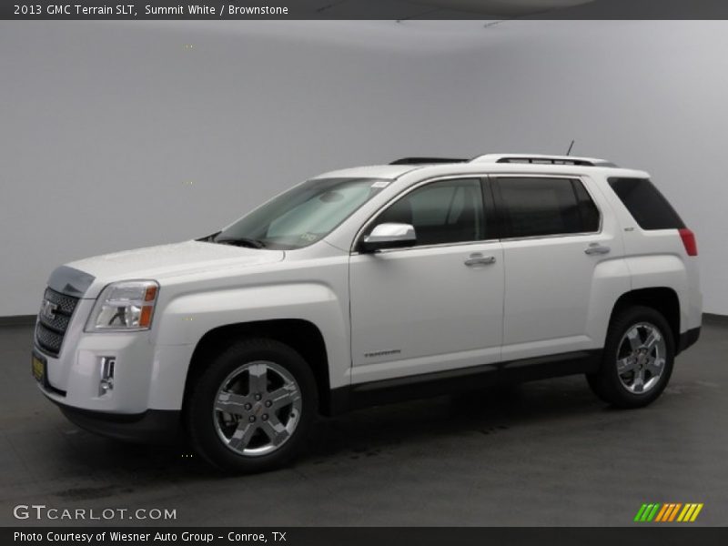 Summit White / Brownstone 2013 GMC Terrain SLT