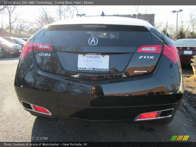 Crystal Black Pearl / Ebony 2010 Acura ZDX AWD Technology