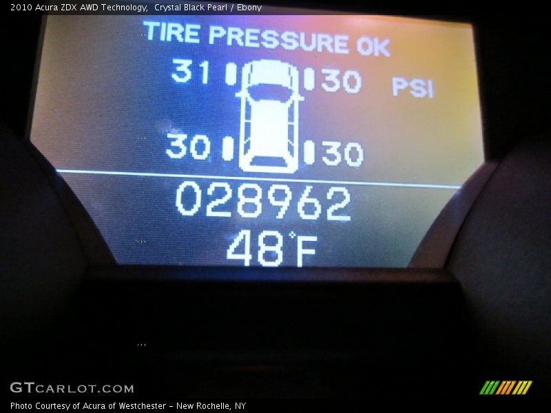 Crystal Black Pearl / Ebony 2010 Acura ZDX AWD Technology