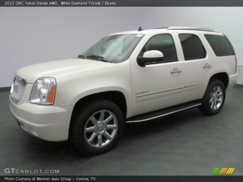 White Diamond Tricoat / Ebony 2013 GMC Yukon Denali AWD