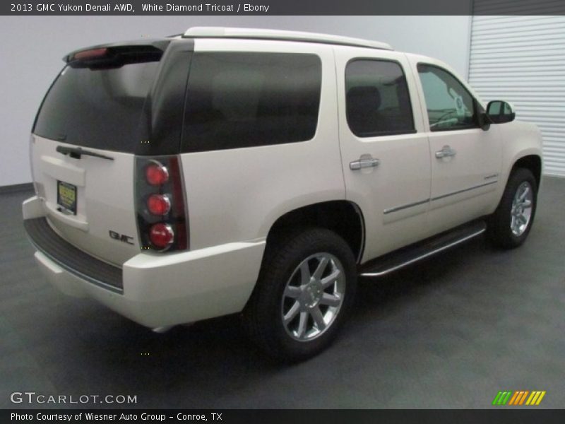 White Diamond Tricoat / Ebony 2013 GMC Yukon Denali AWD