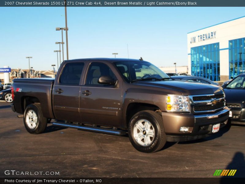 Desert Brown Metallic / Light Cashmere/Ebony Black 2007 Chevrolet Silverado 1500 LT Z71 Crew Cab 4x4