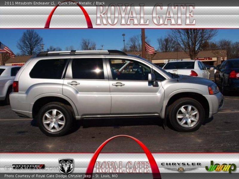Quick Silver Metallic / Black 2011 Mitsubishi Endeavor LS
