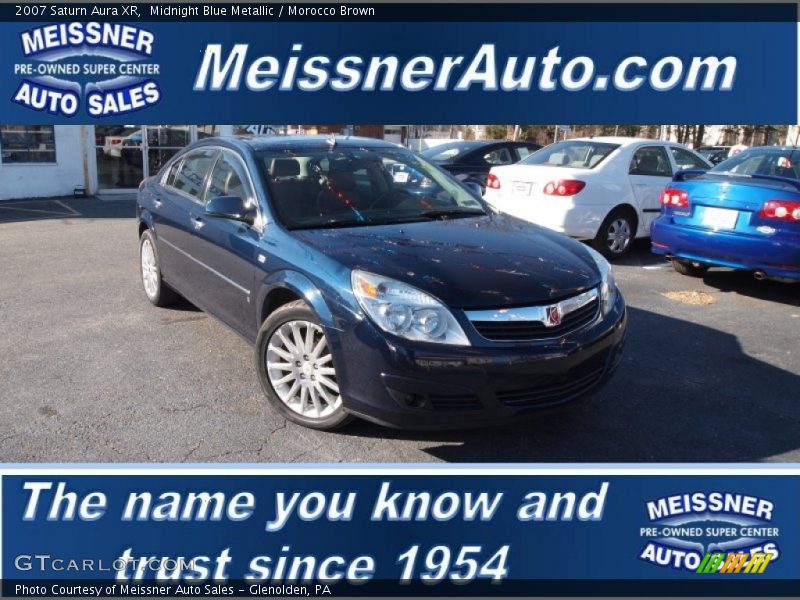 Midnight Blue Metallic / Morocco Brown 2007 Saturn Aura XR