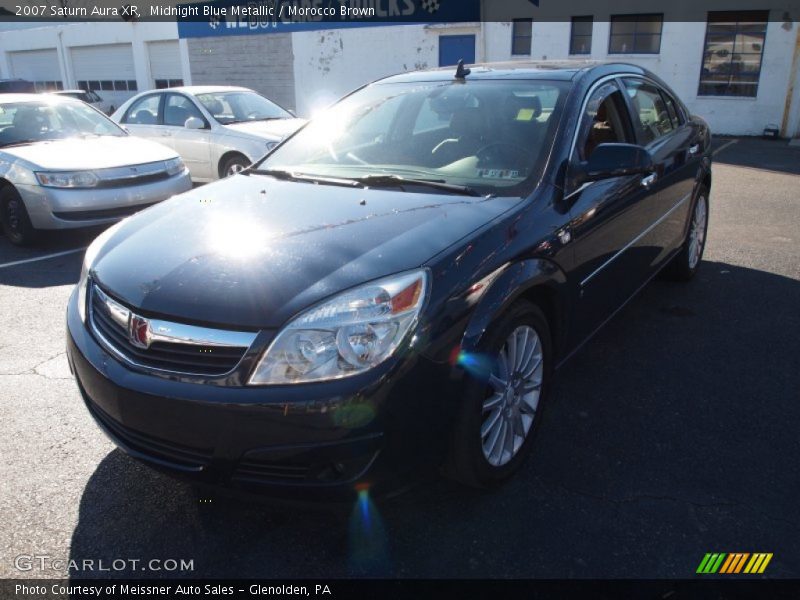 Midnight Blue Metallic / Morocco Brown 2007 Saturn Aura XR