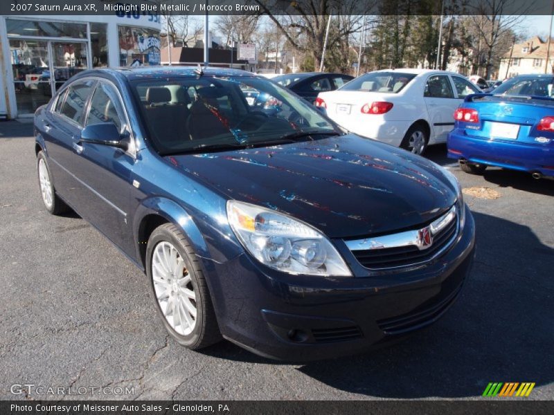 Midnight Blue Metallic / Morocco Brown 2007 Saturn Aura XR
