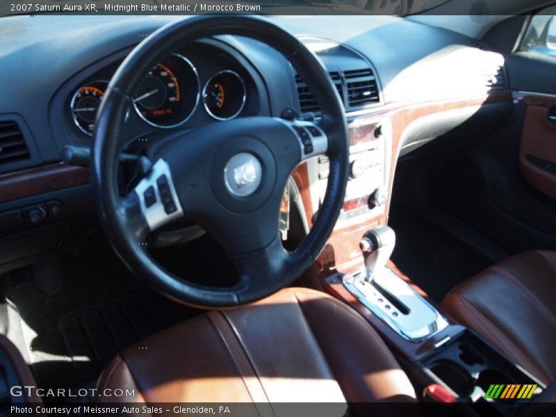 Midnight Blue Metallic / Morocco Brown 2007 Saturn Aura XR