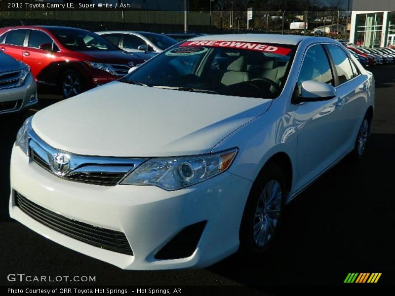 Super White / Ash 2012 Toyota Camry LE