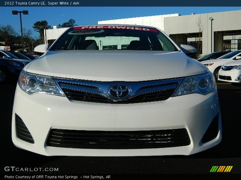 Super White / Ash 2012 Toyota Camry LE