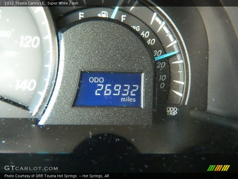 Super White / Ash 2012 Toyota Camry LE