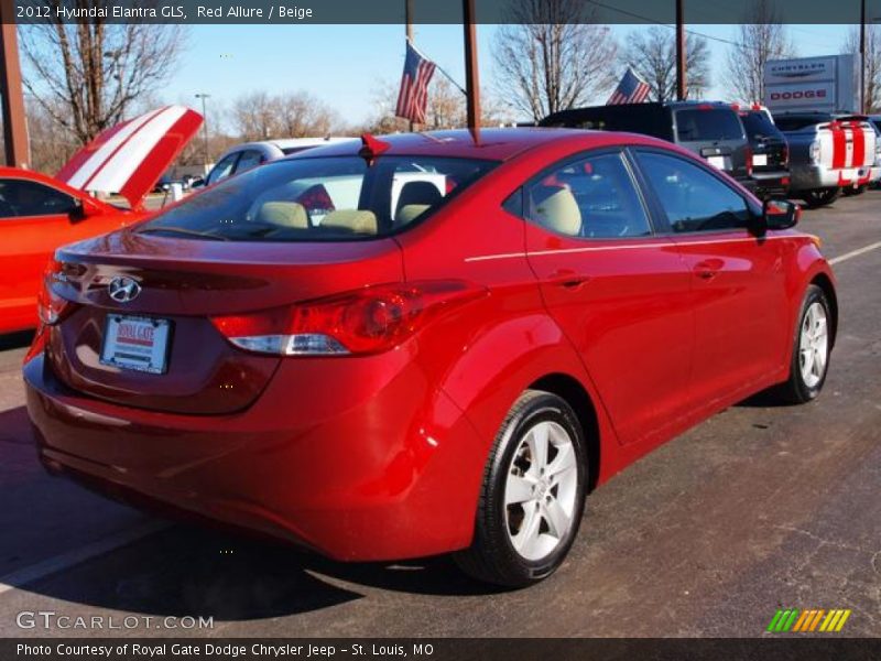 Red Allure / Beige 2012 Hyundai Elantra GLS