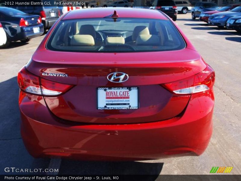Red Allure / Beige 2012 Hyundai Elantra GLS