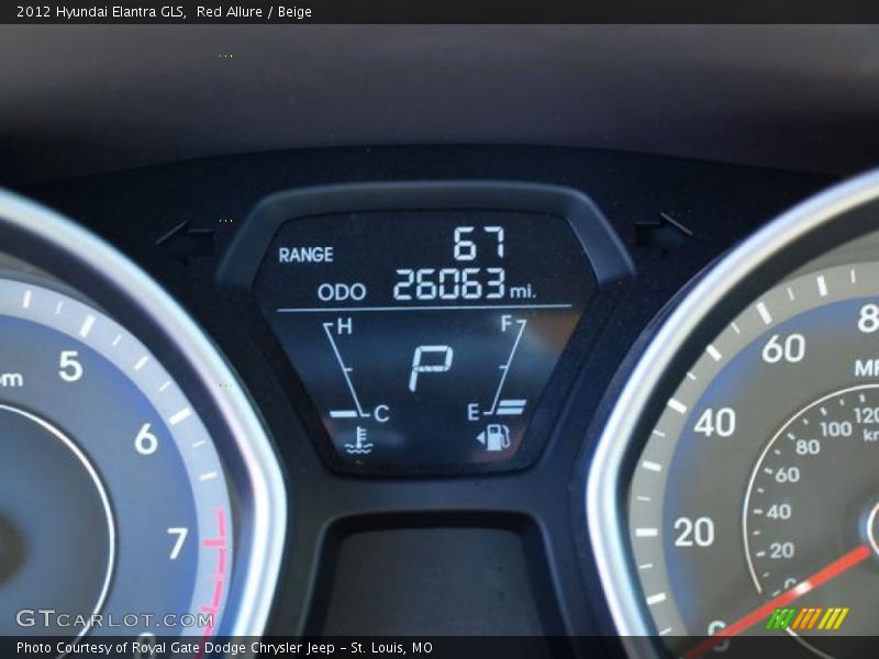 Red Allure / Beige 2012 Hyundai Elantra GLS