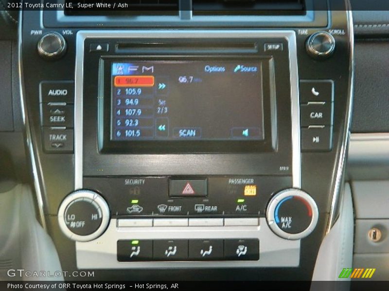 Super White / Ash 2012 Toyota Camry LE