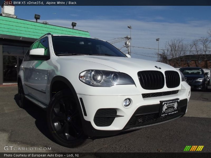 Alpine White / Black 2012 BMW X5 xDrive35d