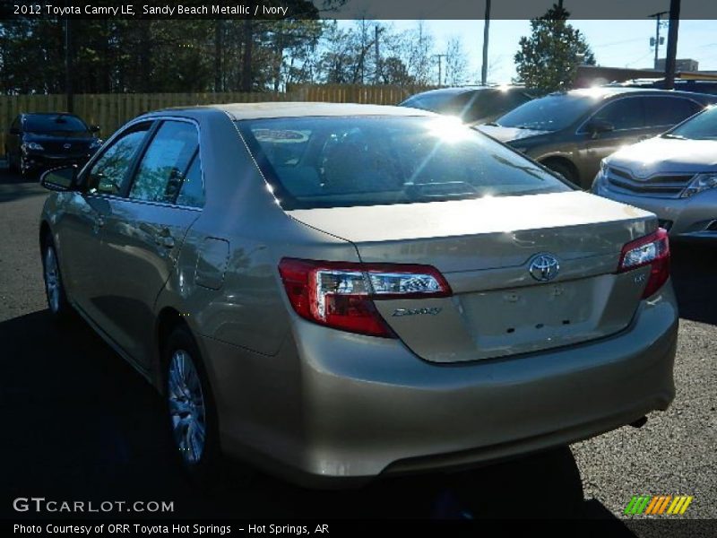 Sandy Beach Metallic / Ivory 2012 Toyota Camry LE