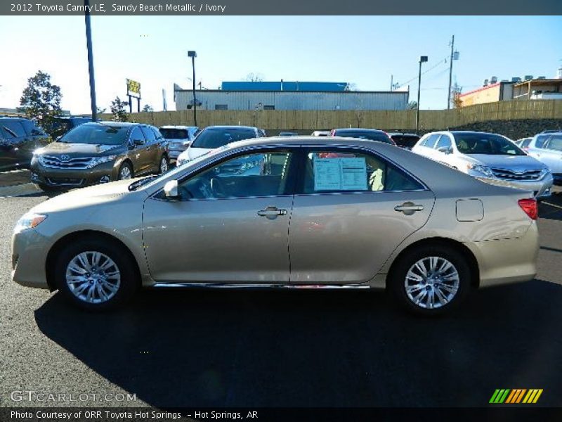 Sandy Beach Metallic / Ivory 2012 Toyota Camry LE