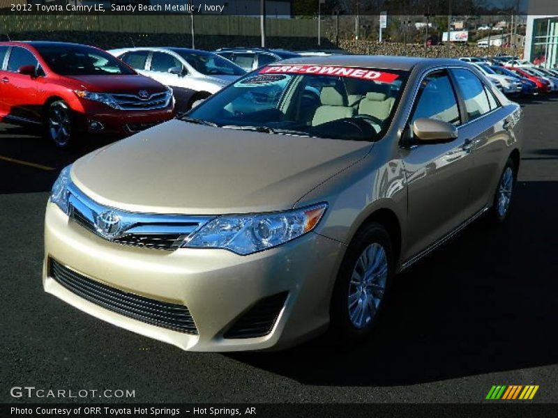 Sandy Beach Metallic / Ivory 2012 Toyota Camry LE