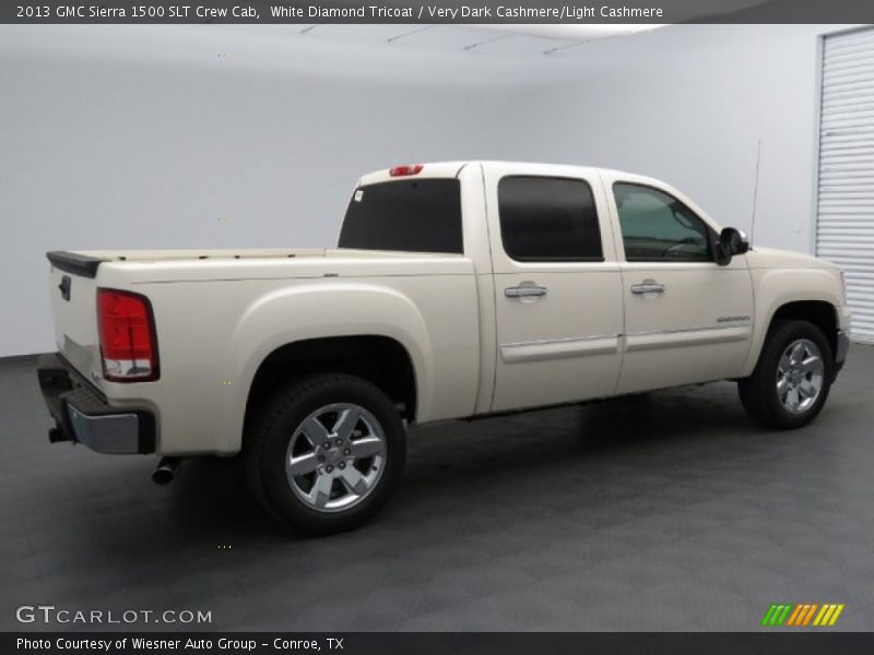 White Diamond Tricoat / Very Dark Cashmere/Light Cashmere 2013 GMC Sierra 1500 SLT Crew Cab