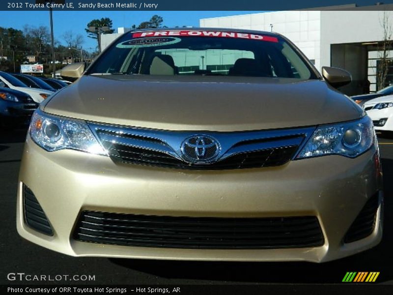 Sandy Beach Metallic / Ivory 2012 Toyota Camry LE