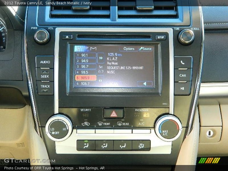 Sandy Beach Metallic / Ivory 2012 Toyota Camry LE