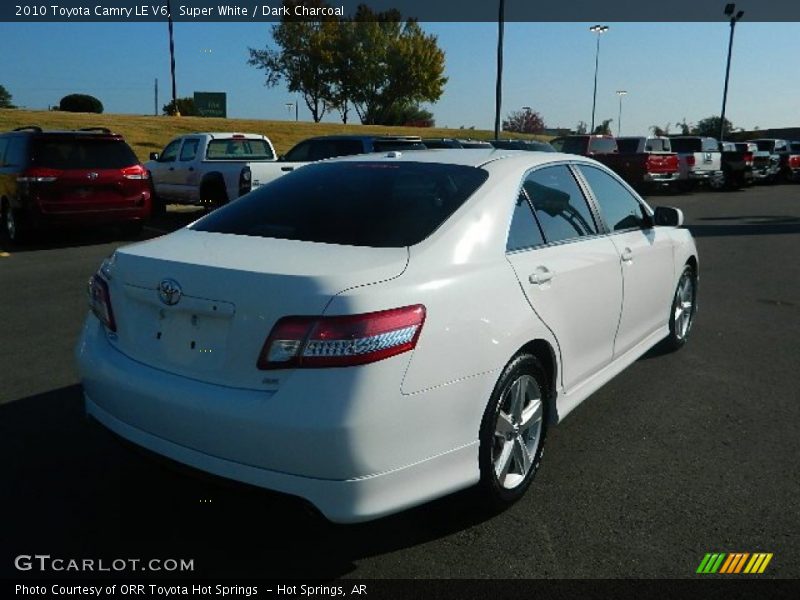 Super White / Dark Charcoal 2010 Toyota Camry LE V6