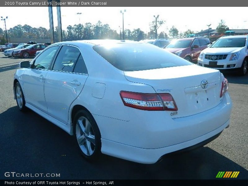 Super White / Dark Charcoal 2010 Toyota Camry LE V6