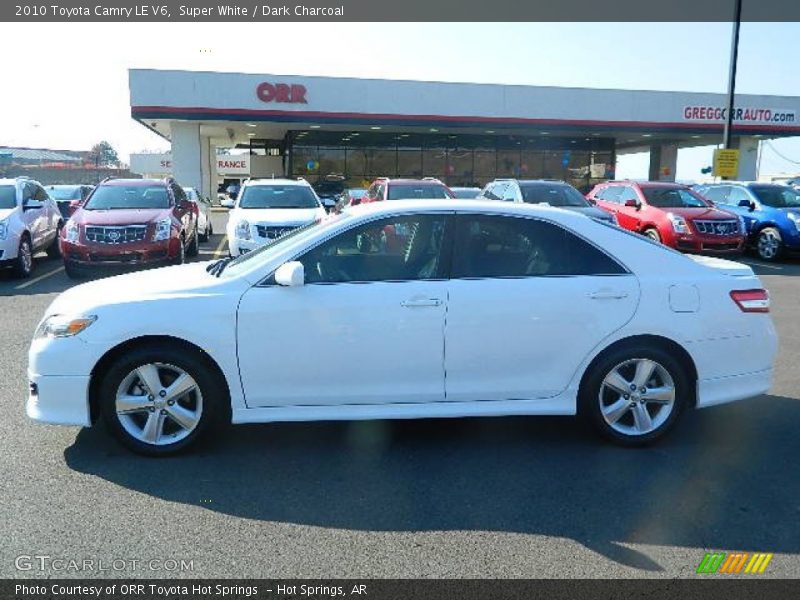 Super White / Dark Charcoal 2010 Toyota Camry LE V6