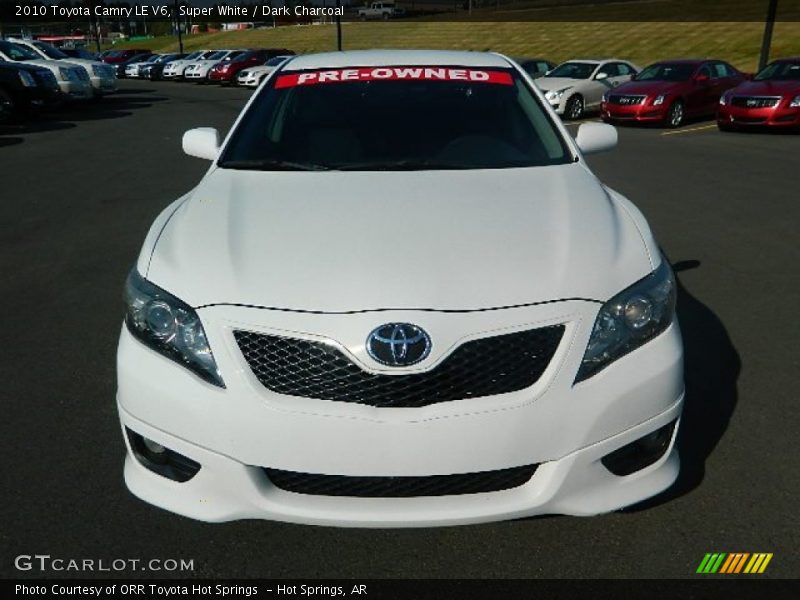 Super White / Dark Charcoal 2010 Toyota Camry LE V6