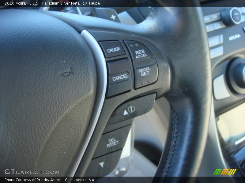 Palladium Silver Metallic / Taupe 2010 Acura TL 3.5