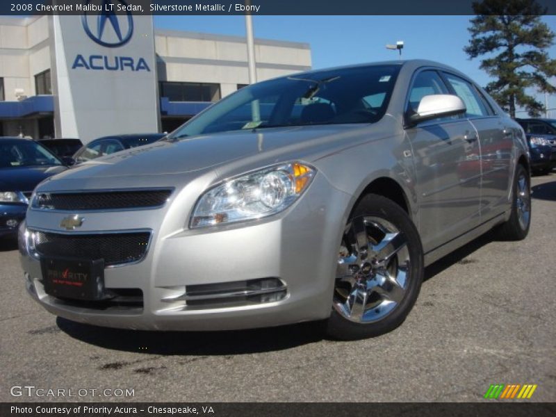 Silverstone Metallic / Ebony 2008 Chevrolet Malibu LT Sedan
