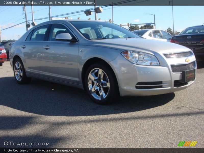 Silverstone Metallic / Ebony 2008 Chevrolet Malibu LT Sedan