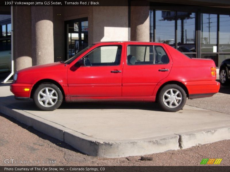 Tornado Red / Black 1997 Volkswagen Jetta GLS Sedan