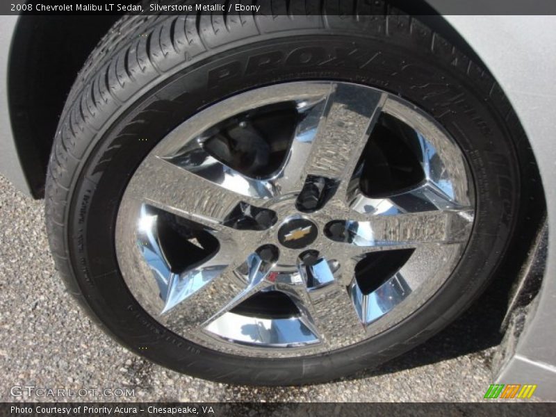 Silverstone Metallic / Ebony 2008 Chevrolet Malibu LT Sedan