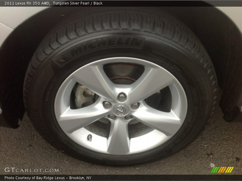 Tungsten Silver Pearl / Black 2011 Lexus RX 350 AWD