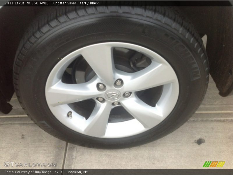 Tungsten Silver Pearl / Black 2011 Lexus RX 350 AWD