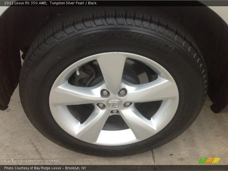 Tungsten Silver Pearl / Black 2011 Lexus RX 350 AWD