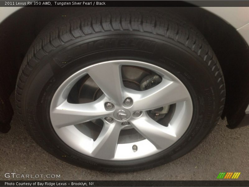 Tungsten Silver Pearl / Black 2011 Lexus RX 350 AWD