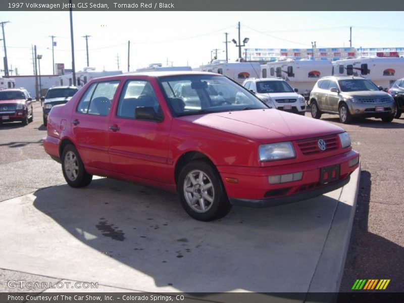 Tornado Red / Black 1997 Volkswagen Jetta GLS Sedan