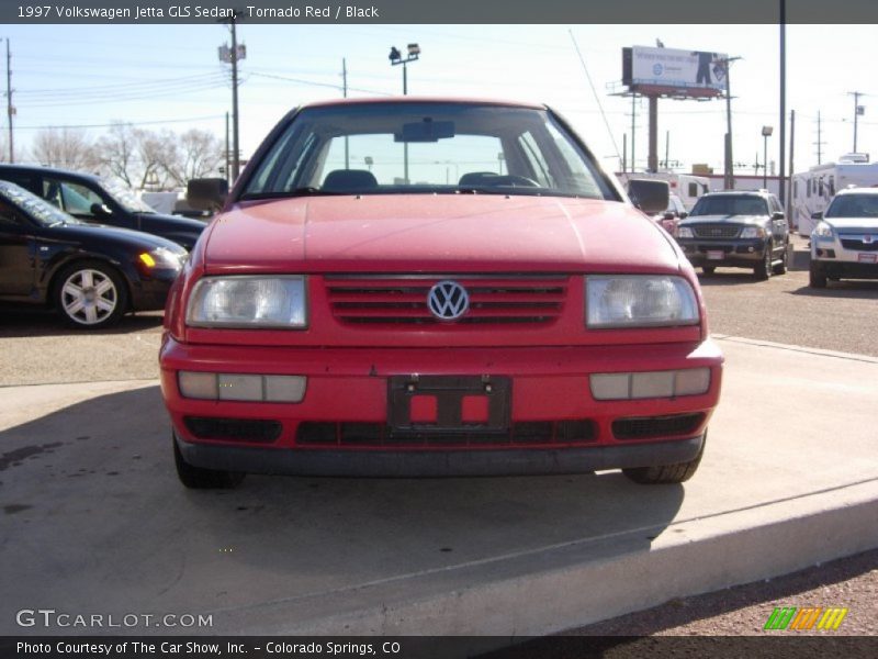 Tornado Red / Black 1997 Volkswagen Jetta GLS Sedan